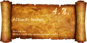 Albach Noémi névjegykártya