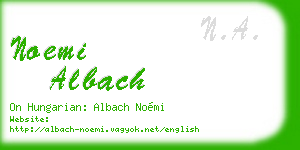 noemi albach business card